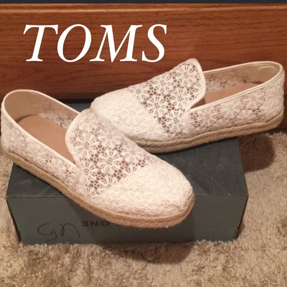 NWT TOMS Alpargata rope natural lace shoes 6.5